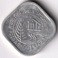 INDIA COIN LOT 356, 5 PAISE 1978, FOOD & SHELTER FOR ALL, FAO, BOMBAY MINT, AUNC - Indien