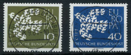 BRD BUND 1961 Nr 367x-368x Zentrisch Gestempelt X69B4EE - Usados