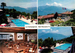 12769640 San Nazzaro Lago Maggiore La Campagnola Gastraum Swimmingpool San Nazza - Altri & Non Classificati