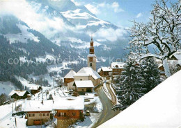 12769218 Val-d Illiez Ortsansicht Mit Kirche Winterpanorama Alpen Val-d Illiez - Sonstige & Ohne Zuordnung