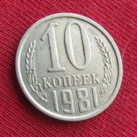 Russia 10 Kopecks 1981 Y# 130 Lt 736 Ussr Urss Russie Rusland Sowjetunion Rusia Kopeks Kopeek - Russland