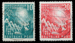 BRD BUND 1949 Nr 111-112 Zentrisch Gestempelt Gepr. X69B746 - Gebruikt