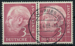 BRD BUND DS HEUSS 1 Nr 196x Zentrisch Gestempelt WAAGR PAAR X69B8C6 - Used Stamps