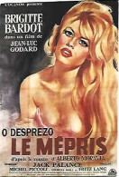 Portugal ** &  Jean Luc Godart Film, Le Mépris 1963, Brigitte Bardot Et Jack Palance Ed. Atalanta Filmes 1997 (86788) - Affiches Sur Carte