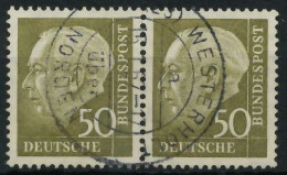 BRD BUND DS HEUSS 2 Nr 261 Zentrisch Gestempelt WAAGR PAAR X69B9C6 - Used Stamps