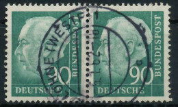 BRD BUND DS HEUSS 2 Nr 265 Zentrisch Gestempelt WAAGR PAAR X69B9DE - Usati