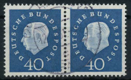 BRD BUND DS HEUSS 3 Nr 305 Zentrisch Gestempelt WAAGR PAAR X69BA02 - Used Stamps