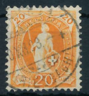 SCHWEIZ STEHENDE HELVETIA Nr 74D Zentrisch Gestempelt X6AA6A6 - Used Stamps