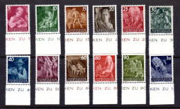 LIECHTENSTEIN 1951 - Yvert N° 251/262 - NEUFS ** LUXE / MNH - Série Complète 12 Valeurs, TB - Unused Stamps