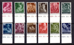 LIECHTENSTEIN 1951 - Yvert N° 251/262 - NEUFS ** LUXE / MNH - Série Complète 12 Valeurs, TB - Nuevos