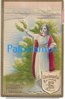 227831 ARGENTINA ART ARTE EMBOSSED CENTENARY PATRIOTIC HERALDRY  POSTAL POSTCARD - Argentinië