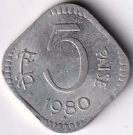 INDIA COIN LOT 360, 5 PAISE 1980, HYDERABAD MINT, AUNC - Inde