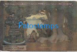 227837 ARGENTINA ART EXPOSICION INDUSTRIAL DEL CENTENARIO 1910 DESTILERIA POSTAL POSTCARD - Argentina