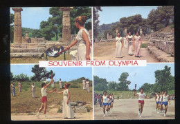 1972 OLYMPIE -Céremonie De La Prise De La Flamme Olympique,  Ed. KOMPETIS  SKOUFOU 28. Grèce , Greece - Grecia