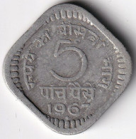 INDIA COIN LOT 368, 5 PAISE 1967, BOMBAY MINT, XF - Inde