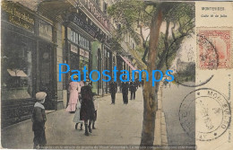 227842 URUGUAY MONTEVIDEO STREET CALLE 18 DE JULIO MISSING BACK SHEET POSTAL POSTCARD - Uruguay