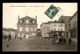 51 - SERMAIZE-LES-BAINS - PLACE ET HOTEL DE VILLE - EDITION DES COMPTOIRS FRANCAIS - CARTE COLORISEE - Sermaize-les-Bains