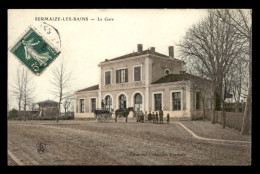 51 - SERMAIZE-LES-BAINS - LA GARE - EDITION DES COMPTOIRS FRANCAIS - CARTE COLORISEE - Sermaize-les-Bains