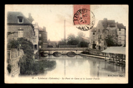 14 - LISIEUX - LE PONT DE CAEN ET LE LAVOIR PUBLIC - CARTE COLORISEE - Lisieux