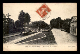 51 - CHALONS-SUR-MARNE - LE CANAL ET L'ECLUSE - PENICHE - Châlons-sur-Marne