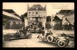 51 - AY - EXCURSION DU 25 OCTOBRE 1909 AUX CAVES LOUIS ROYER - AUTOMOBILES ANCIENNES - Ay En Champagne