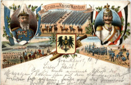 Gruss Vom Kaisermanöver 1897 - Litho - Manovre