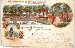 Gruss Aus Schlachtensee - Alte Fischerhütte - Litho - Otros & Sin Clasificación