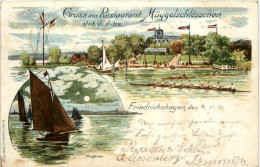 Gruss Au Restaurant Müggelschlösschen - Friedrichshagen - Litho - Andere & Zonder Classificatie