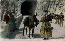 Route De Nice A Menton - Donkey - Other & Unclassified