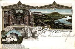 Gruss Aus Der Walhalla Bei Regensburg - Litho - Regensburg