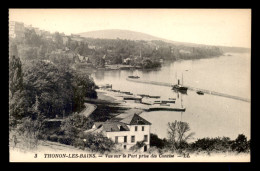 74 - THONON-LES-BAINS - VUE SUR LE PORT PRISE DES CONSISES - Thonon-les-Bains