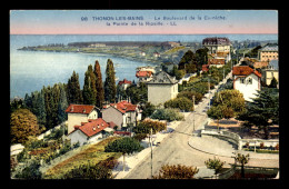 74 - THONON-LES-BAINS - BOULEVARD DE LA CORNICHE ET POINTE DELA RIPAILLE - Thonon-les-Bains