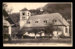 74 - SAMOENS - L'EGLISE ET LA PLACE CENTRALE - Samoëns