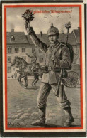Glückliches Wiedersehen - Künstlerkarte Mailick - Feldpost - Guerra 1914-18