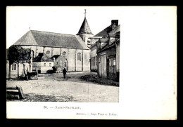 80 - SAINT-SAUFLIEU - L'EGLISE ET LA PLACE - Other & Unclassified