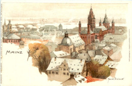 Mainz - Litho Künstlerkarte Wielandt - Mainz