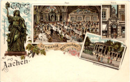 Gruss Aus Aachen - Germania Restaurant - Litho - Aachen