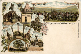 Gruss Aus Wörth - Litho - Wörth