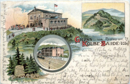 Gruss Vom Restaurant Kolbe Baude - Dittersbach - Litho - Schlesien