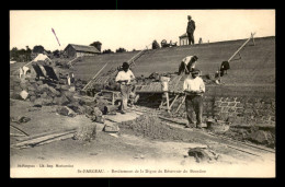 89 - SAINT-FARGEAU - REVETEMENT DE LA DIGUE DU RESERVOIR DU BOURDON - WAGONNETS DECAUVILLE - Saint Fargeau