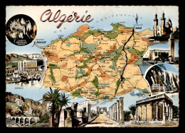 ALGERIE - CARTE GEOGRAPHIQUE ET VUES - Altri & Non Classificati