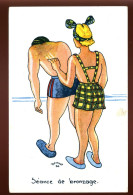 ILLUSTRATEURS  - THEVENET - SEANCE DE BRONZAGE - COUPLE - Other & Unclassified