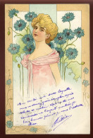 ILLUSTRATEURS - FEMME - FLEURS - ART NOUVEAU - PRECURSEUR 1900 - 1900-1949