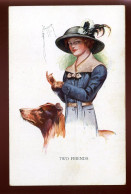 ILLUSTRATEURS - FEMME - CHAPEAU - CHIEN - Other & Unclassified