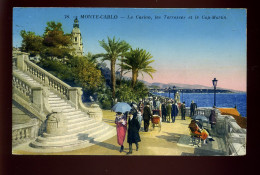 MONACO - LE CASINO, LES TERRASSES ET LE CAP MARTIN - TIMBRE - Casino