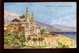 MONACO - LE CASINO ET LES TERRASSES - CARTE ILLUSTREE - Spielbank