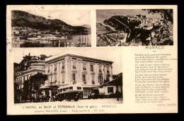 MONACO - HOTEL DE NICE ET TERMINUS - POEME DE CASIMIR BOJERO PROPRIETAIRE - Hotels