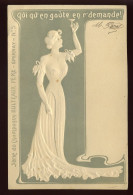 PUBLICITE - CHAMPAGNE BLUTEAUX - EPERNAY - FEMME ART NOUVEAU - CARTE GAUFREE - Werbepostkarten