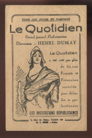 PUBLICITE - ILLUSTRATEURS - JOURNAL LE QUOTIDIEN - MARIANNE - Advertising