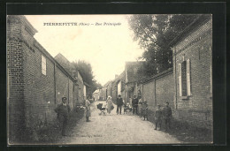 CPA Pierrefitte, Rue Principale, Des Enfantswägen  - Other & Unclassified